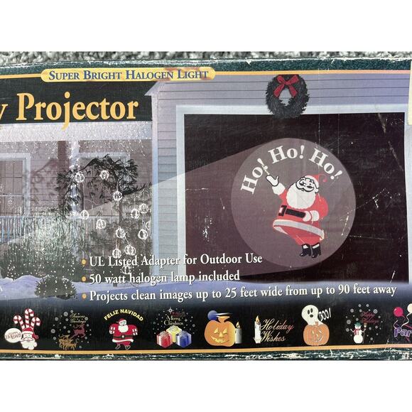 Foremost Halogen Light Holiday Projector w/12 Slides Christmas Halloween - Picture 2 of 9
